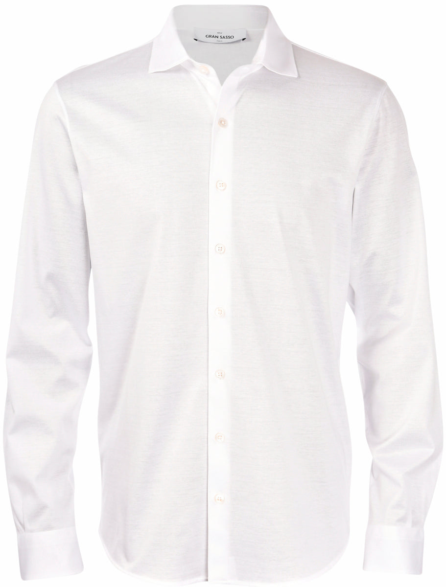 Camicia jersey filo di scozia bianco 60120/74002 001 GRAN SASSO 