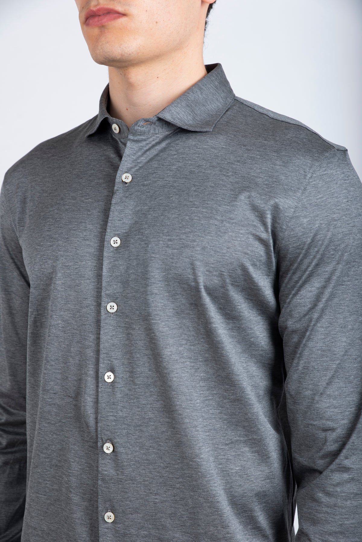 Camicia jersey filo di scozia grigio 60120/74002 059 GRAN SASSO 