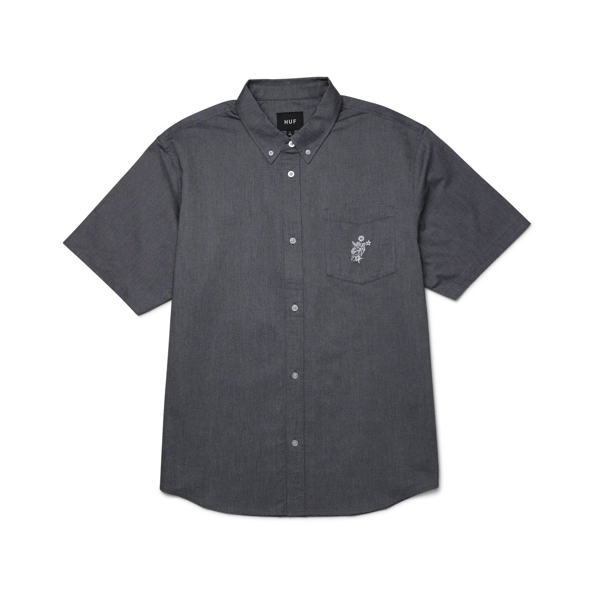 Icarus oxford shirt washed black BU00234 WABLK HUF 