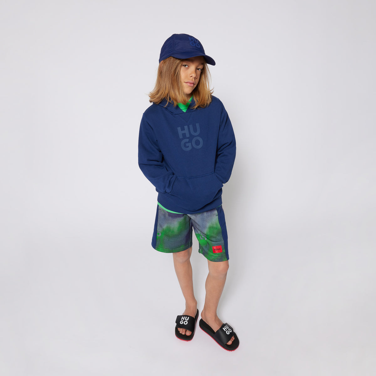 Shorts logo con sfumature G00422 V96B HUGO 