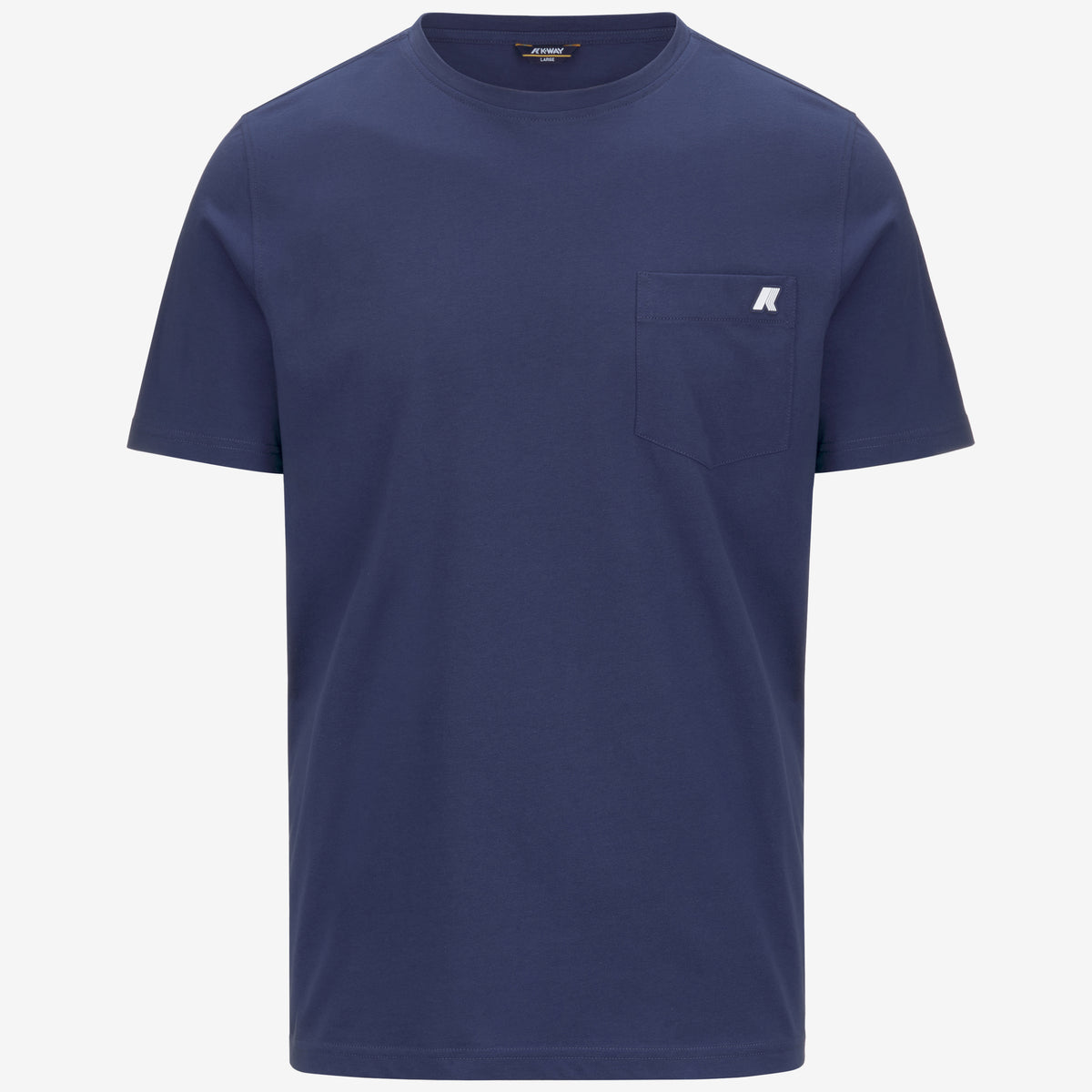 T-Shirt in Cotone Slim Fit Uomo blu cobalto con Taschino K31368W 867 K-WAY 