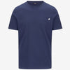 T-Shirt in Cotone Slim Fit Uomo blu cobalto con Taschino