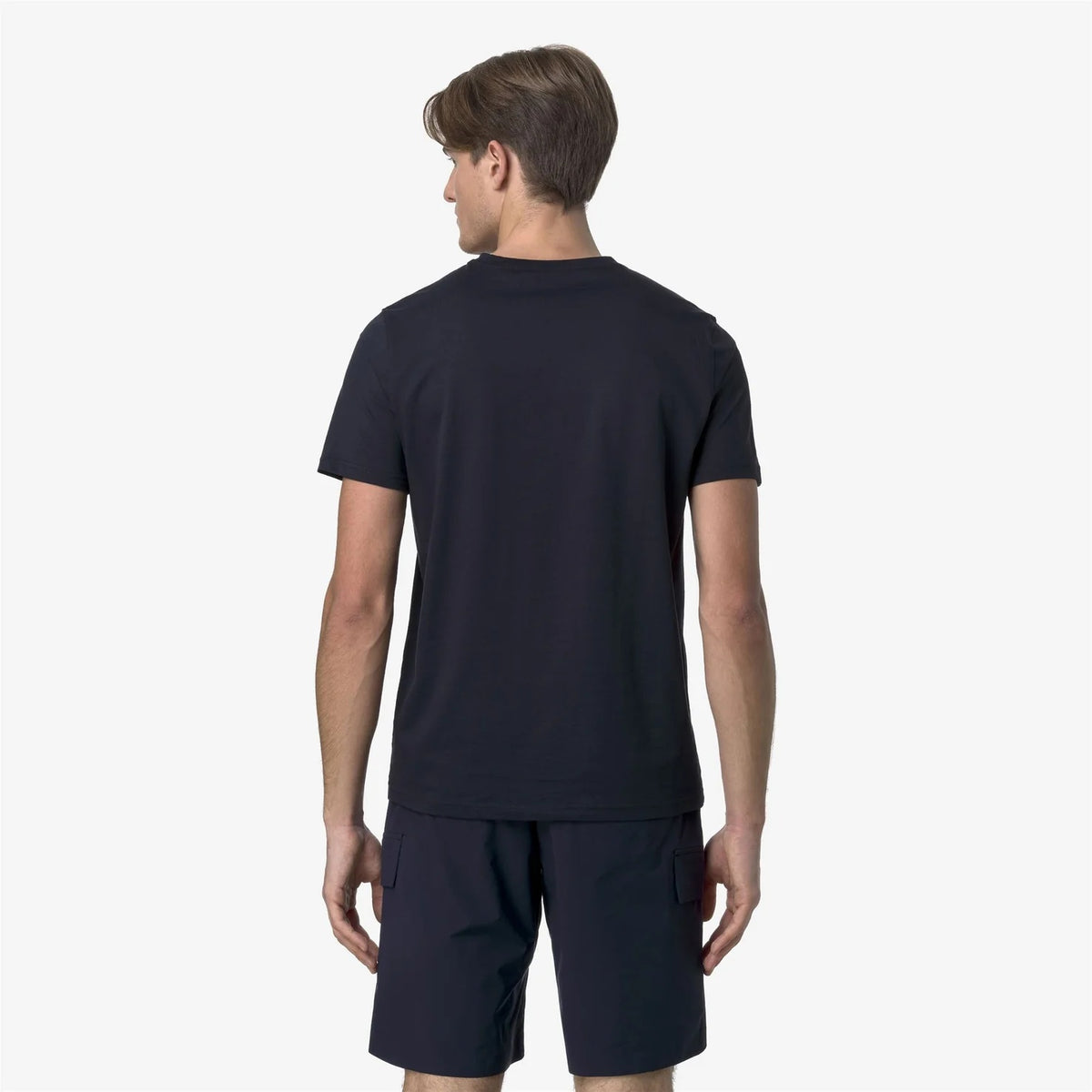 T-Shirt in Cotone Slim Fit Uomo blu con Taschino K31368W K89 K-WAY 