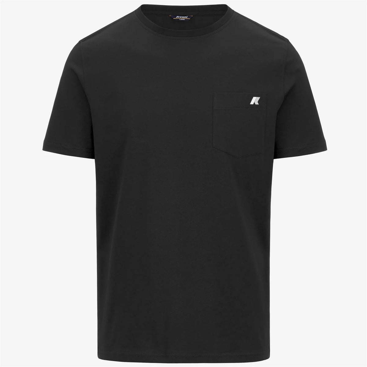 T-Shirt in Cotone Slim Fit Uomo nero con Taschino K31368W USY K-WAY 