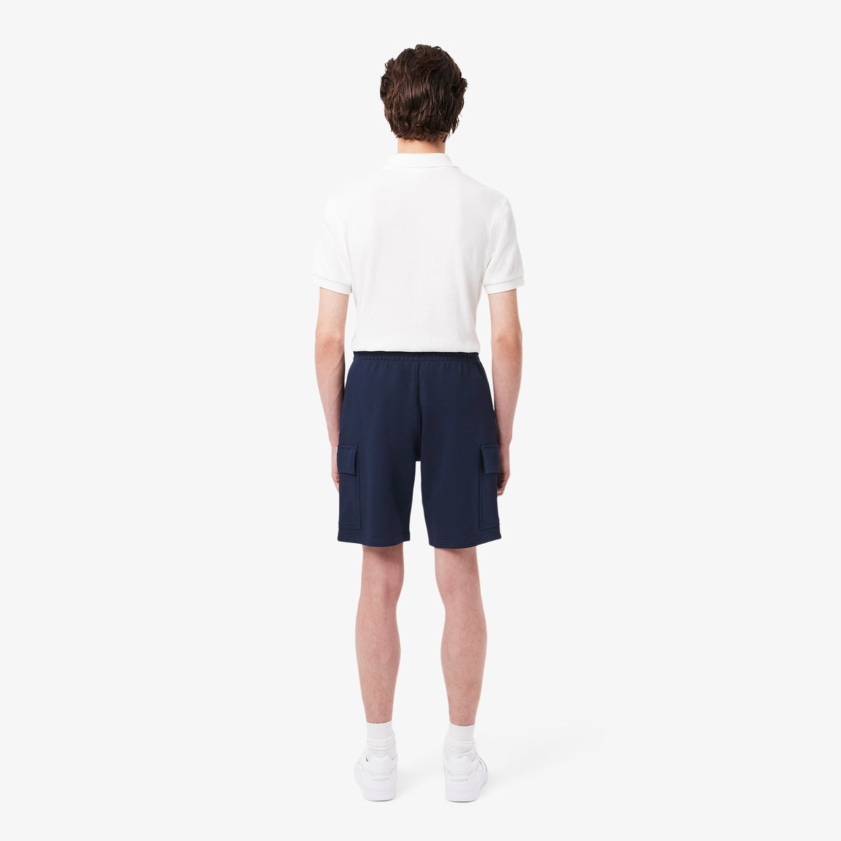Shorts cargo in cotone felpato GH9743 166 LACOSTE 