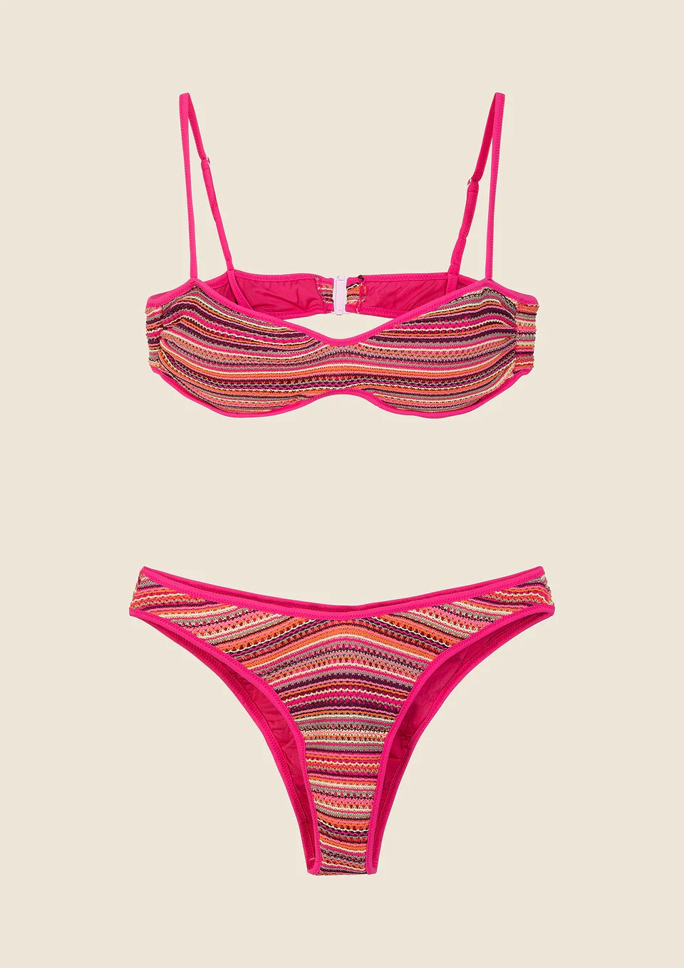 Bikini Donna Fascia con Slip Americano Fisso Fantasia MF250611 FX ME FUI 