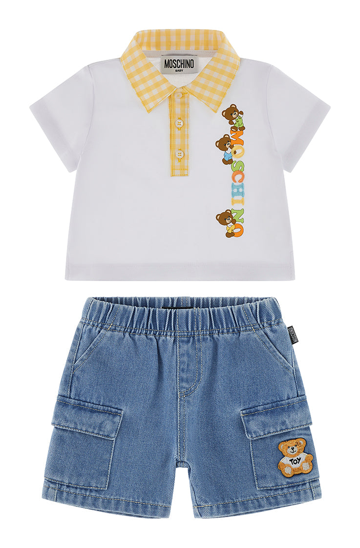 Set shorts Teddy Bear MUG01AL0E34 41041 MOSCHINO BABY 