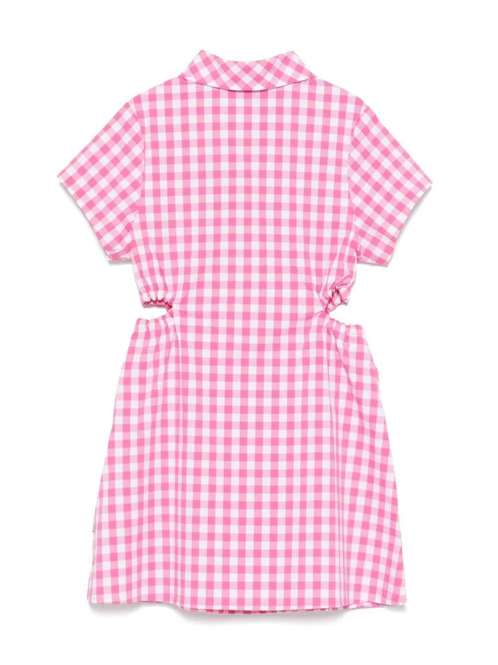 Abito a quadri con dettaglio cut-out HDV0G0LME04 83541 MOSCHINO KID 