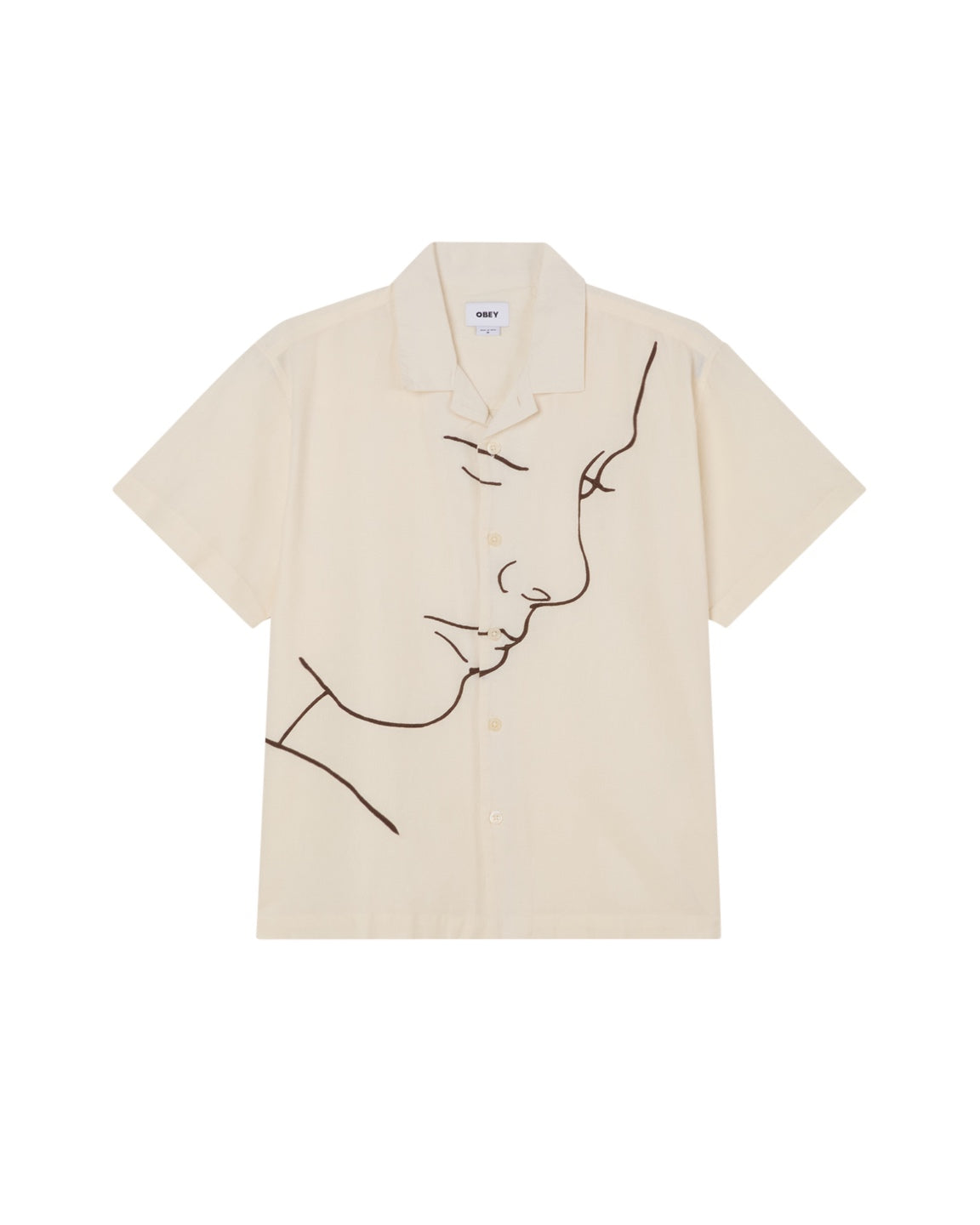 Camicia in lino maniche corte 181210430 UBL OBEY 