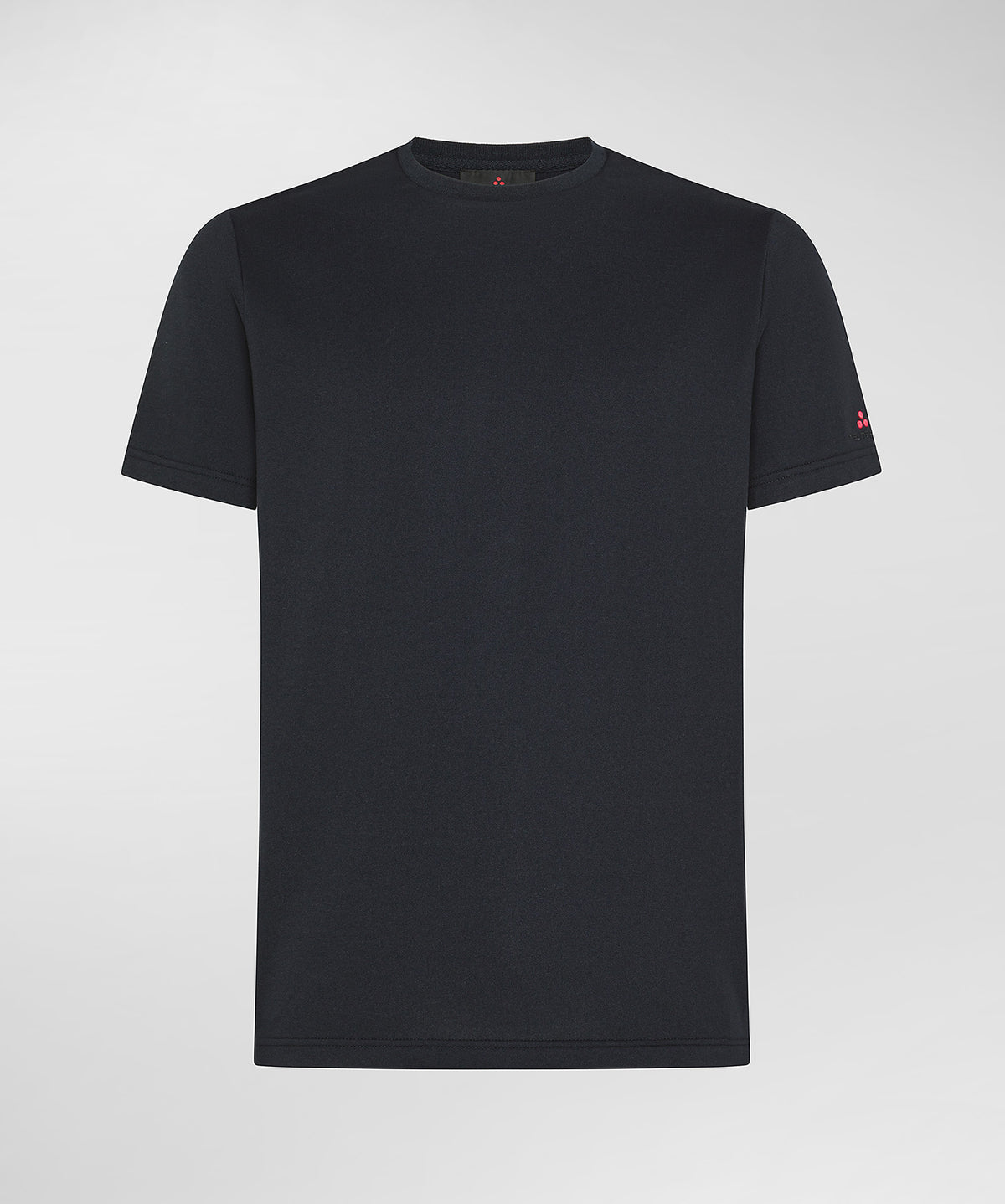 Zole 02 T-Shirt in Piquet stretch di cotone e seta blu grafite PEU5470 215 PEUTEREY 