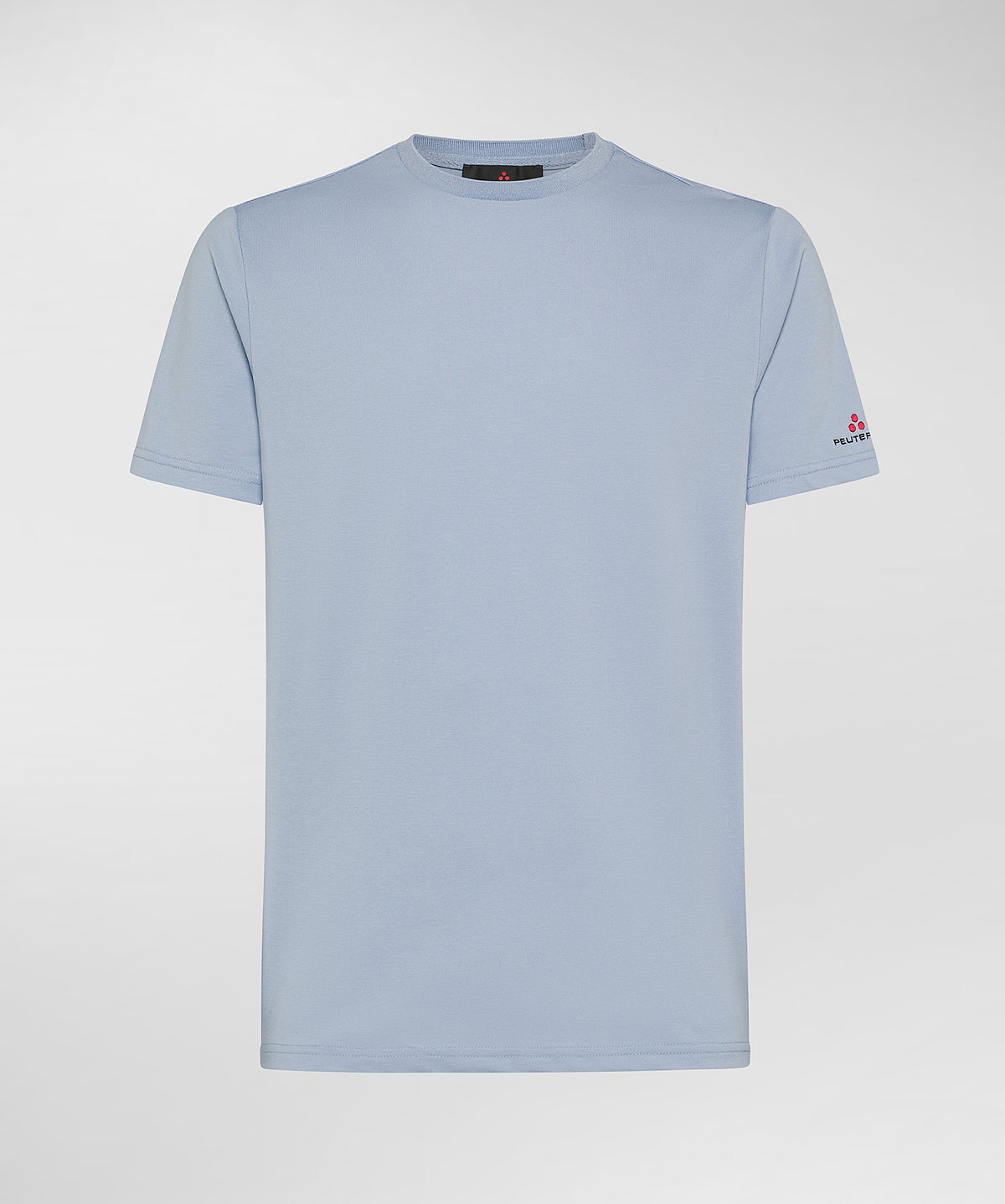 Zole 02 T-Shirt in Piquet stretch di cotone e seta blu fumo PEU5470 289 PEUTEREY 
