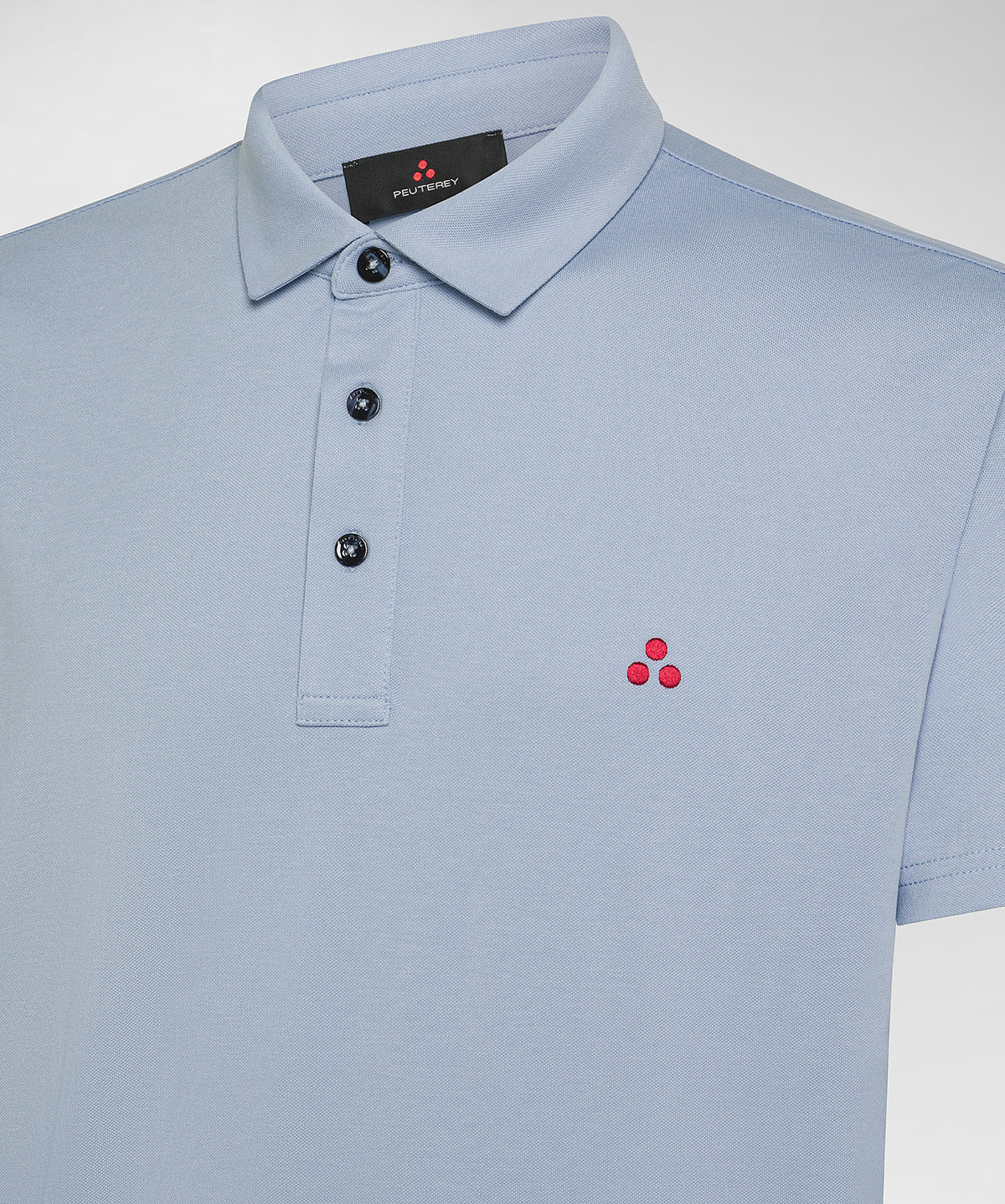 Mezzola 02 Polo in Piqué di cotone stretch blu fumo PEU5471 289 PEUTEREY 