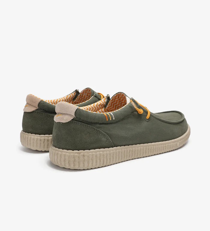 Scarpa in cotone e camoscio WP150LEDRO 14 PITAS 