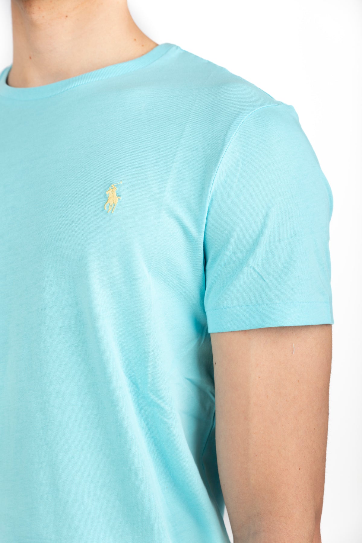 Maglietta in jersey Custom Slim-Fit aqua blue 710671438 407 POLO RALPH LAUREN 