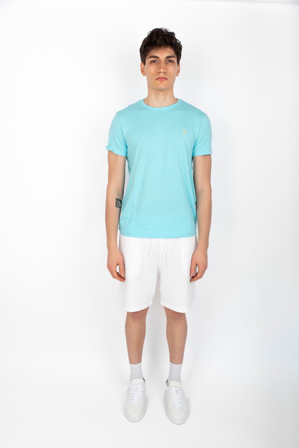 Maglietta in jersey Custom Slim-Fit aqua blue 710671438 407 POLO RALPH LAUREN 