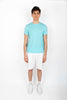 Maglietta in jersey Custom Slim-Fit aqua blue