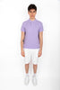 Polo light lilac in piqué Slim Fit