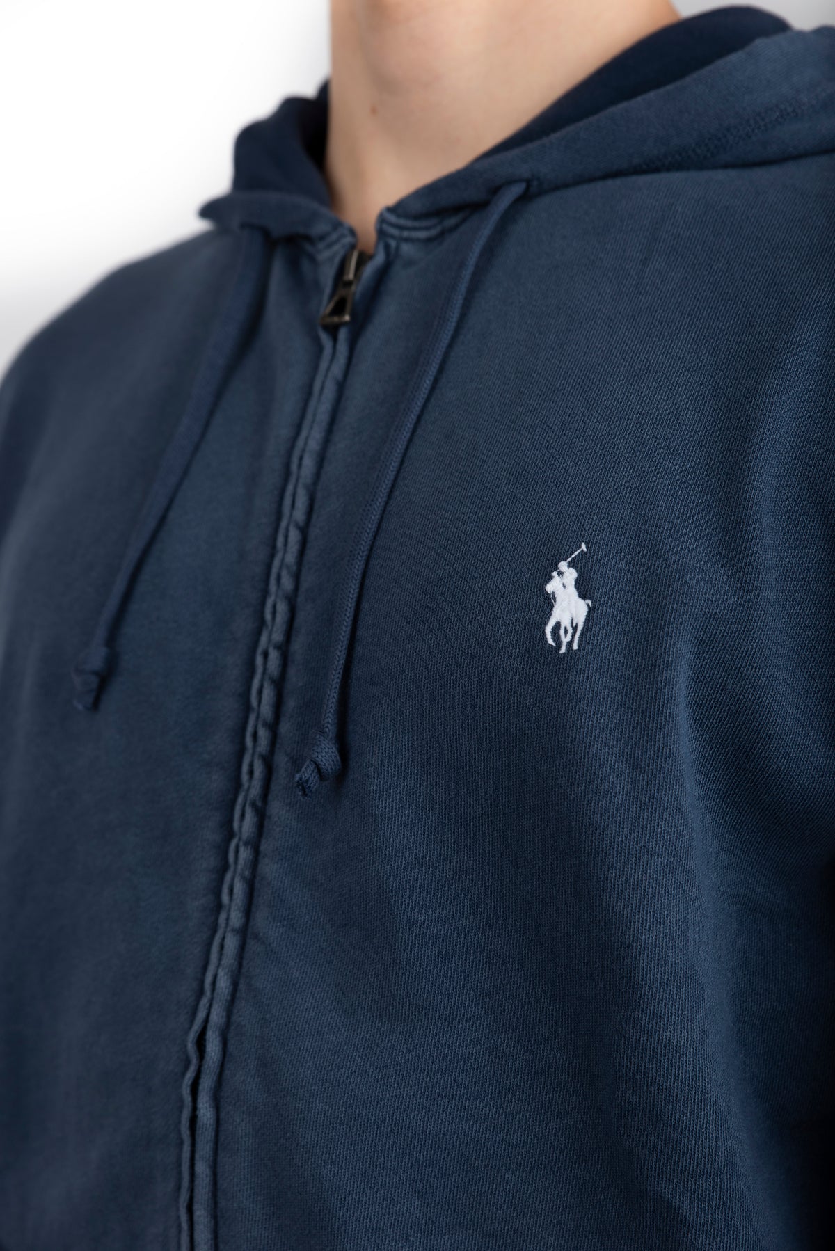 Felpa navy in spugna spa con cappuccio 710706348 011 POLO RALPH LAUREN 