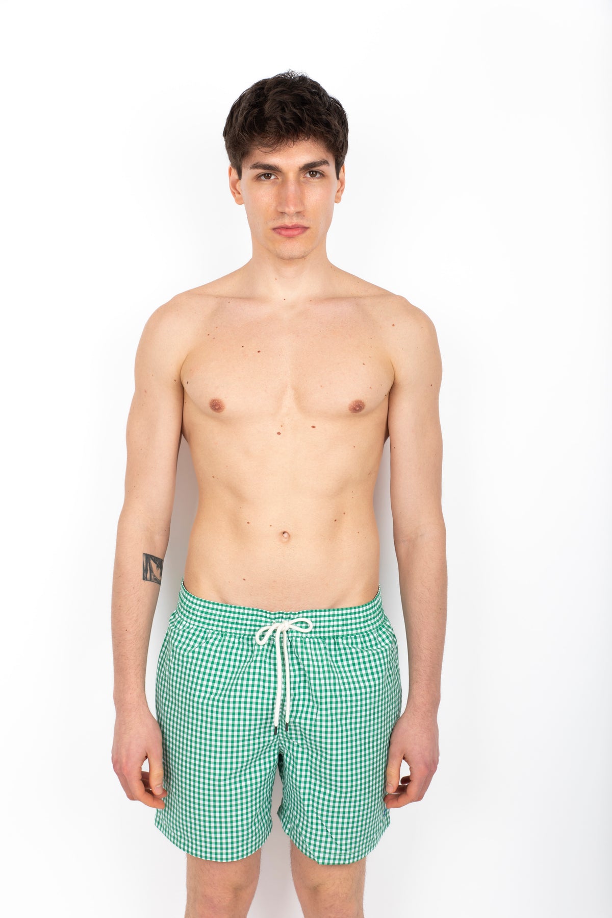 Traveler Swim Short costume boxer verde con stampa vichy 710823609 005 POLO RALPH LAUREN 