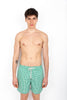 Traveler Swim Short green boxer swimsuit with gingham print