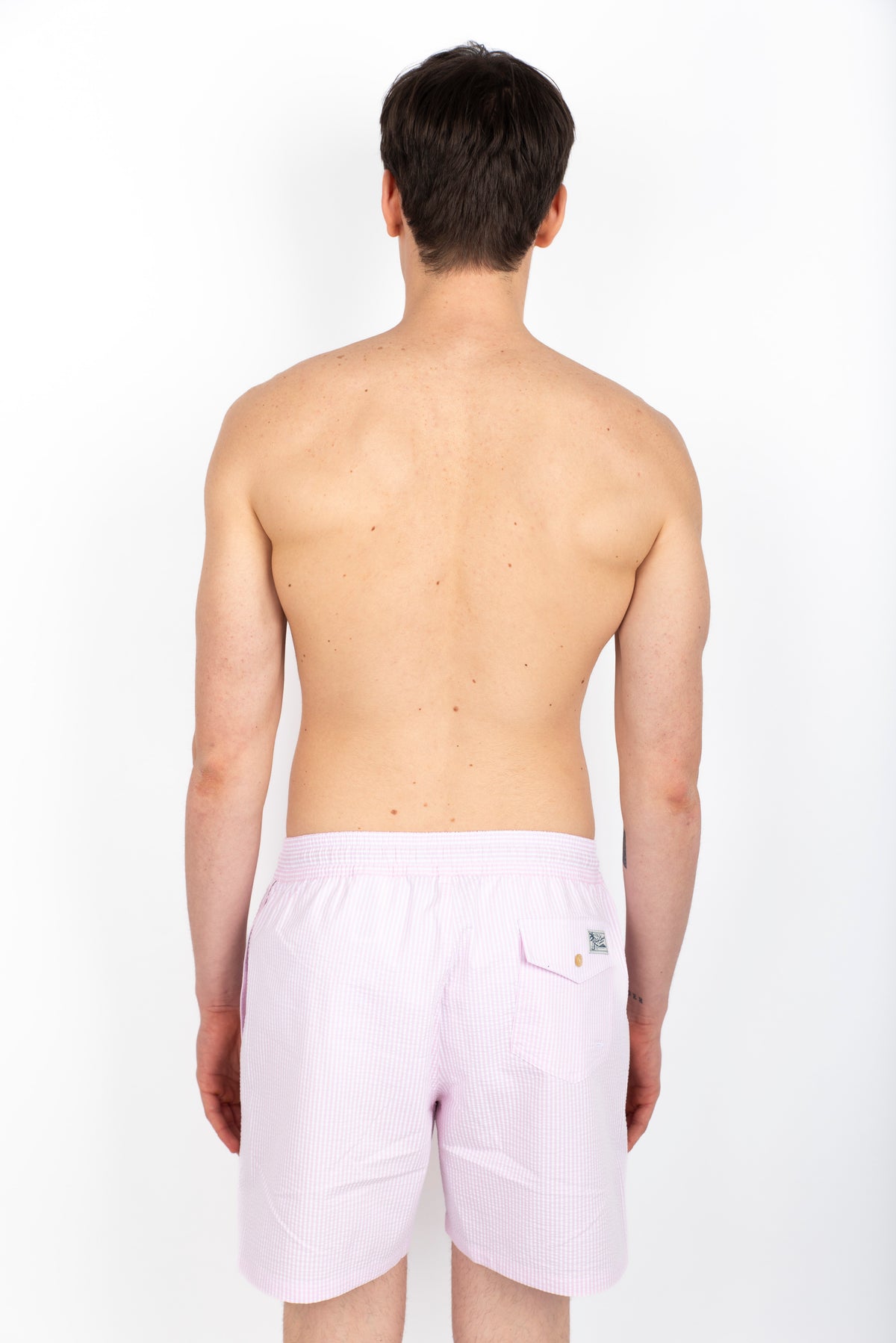 Boxer da mare Traveler classici Seersucker rosa pallido 710957784 004 POLO RALPH LAUREN 