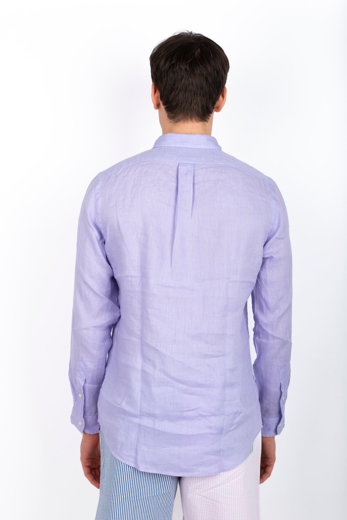 Camicia in lino Slim Fit lilla 710968915 010 POLO RALPH LAUREN 