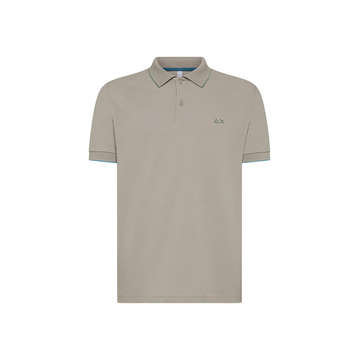 Polo con riga a contrasto A35110 98 SUN68 