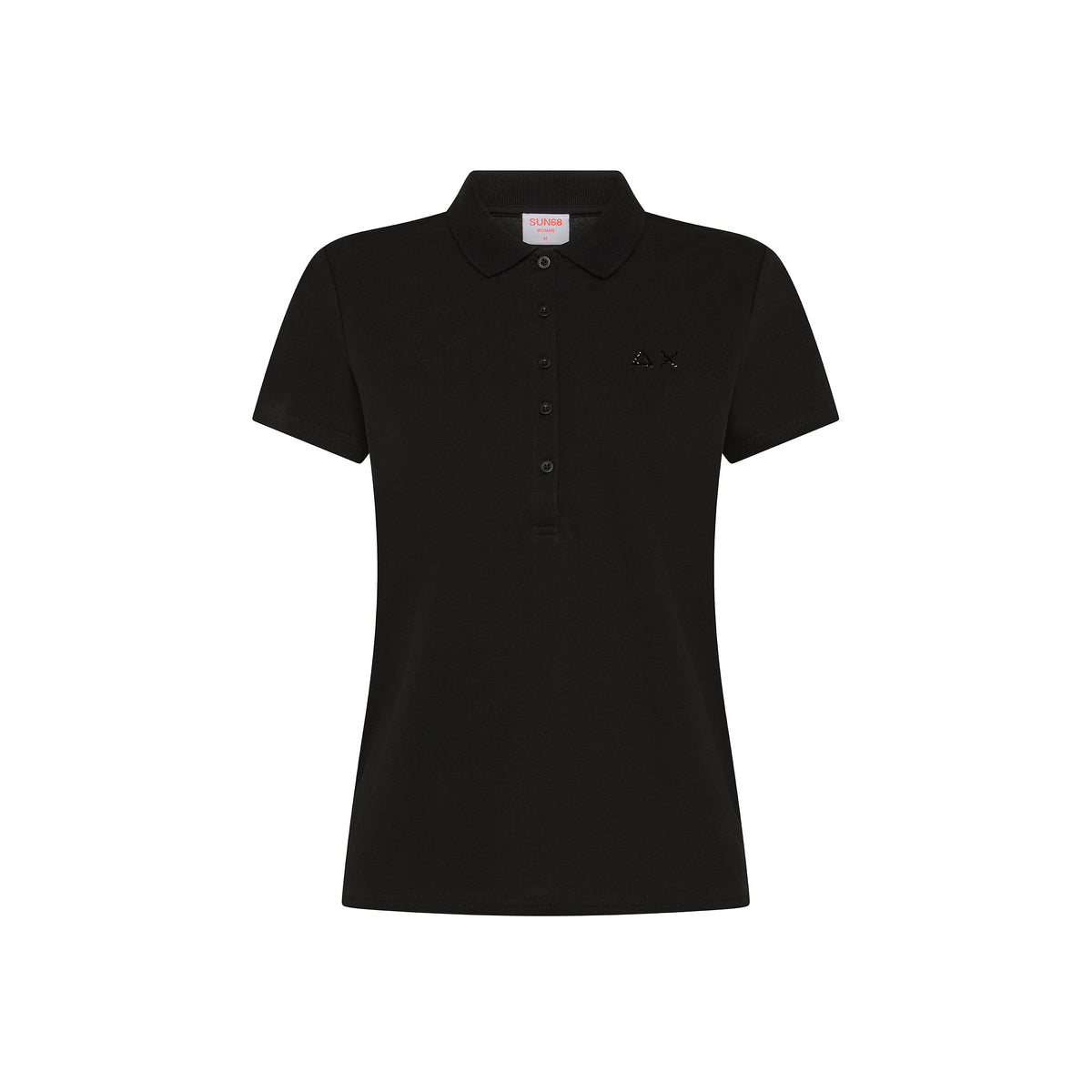 Polo con logo strass A35201 11 SUN68 