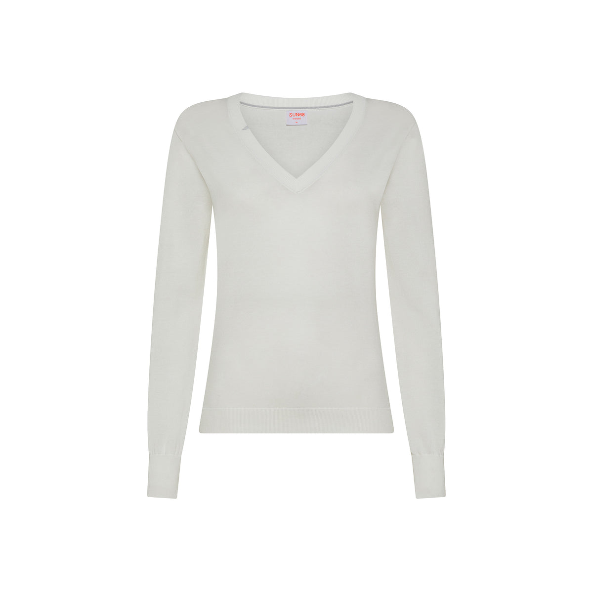 Maglia con scollo a V in cotone K35202 31 SUN68 