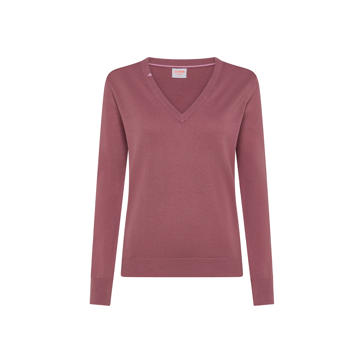 Maglia con scollo a V in cotone K35202 57 SUN68 