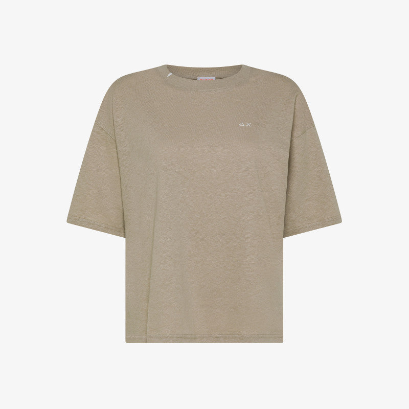 T-shirt in lino e cotone T35229 98 SUN68 