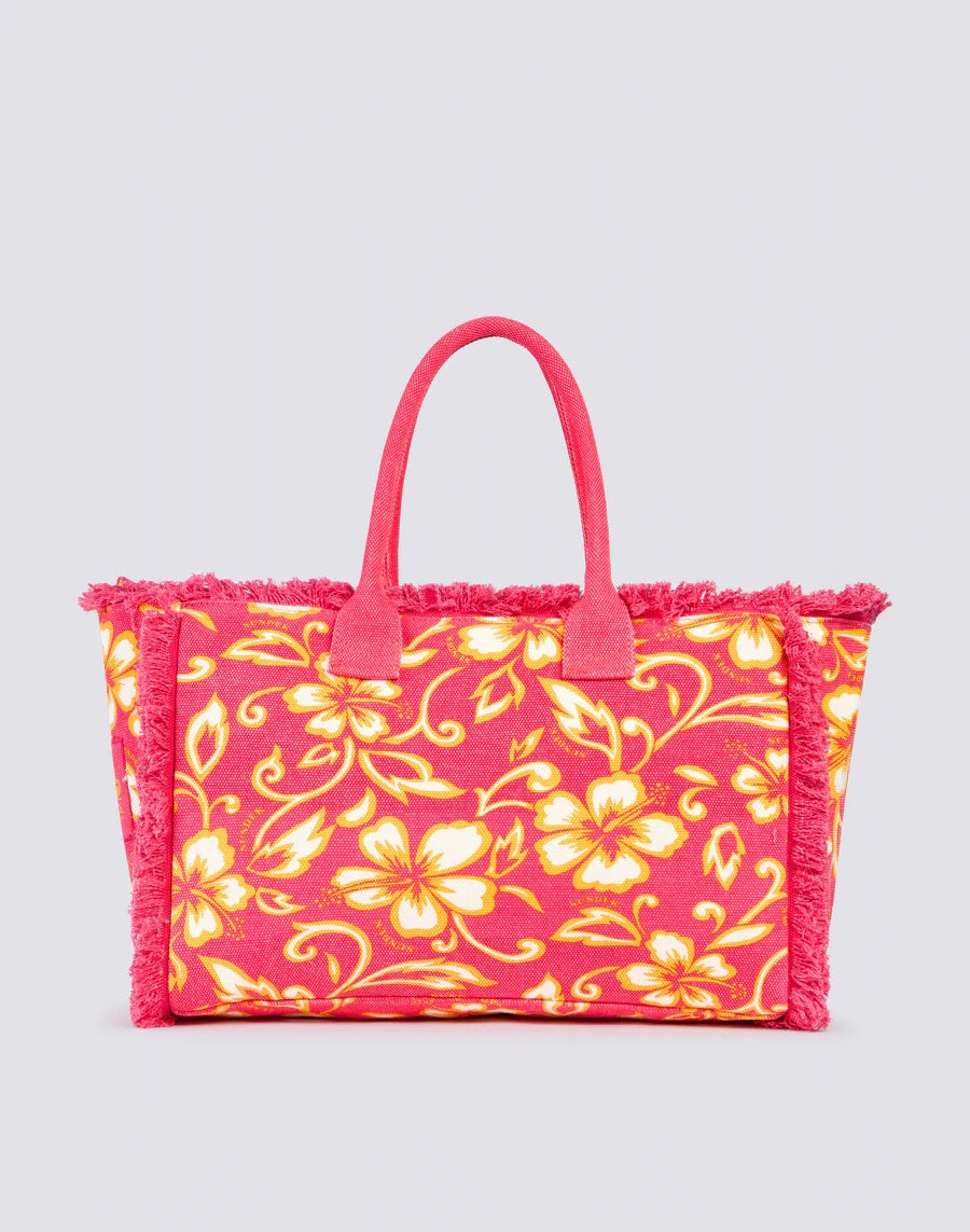 Regular tote bag effetto stone washed con stampa SK23 pitaya AW021ABCA623 A7023 SUNDEK 