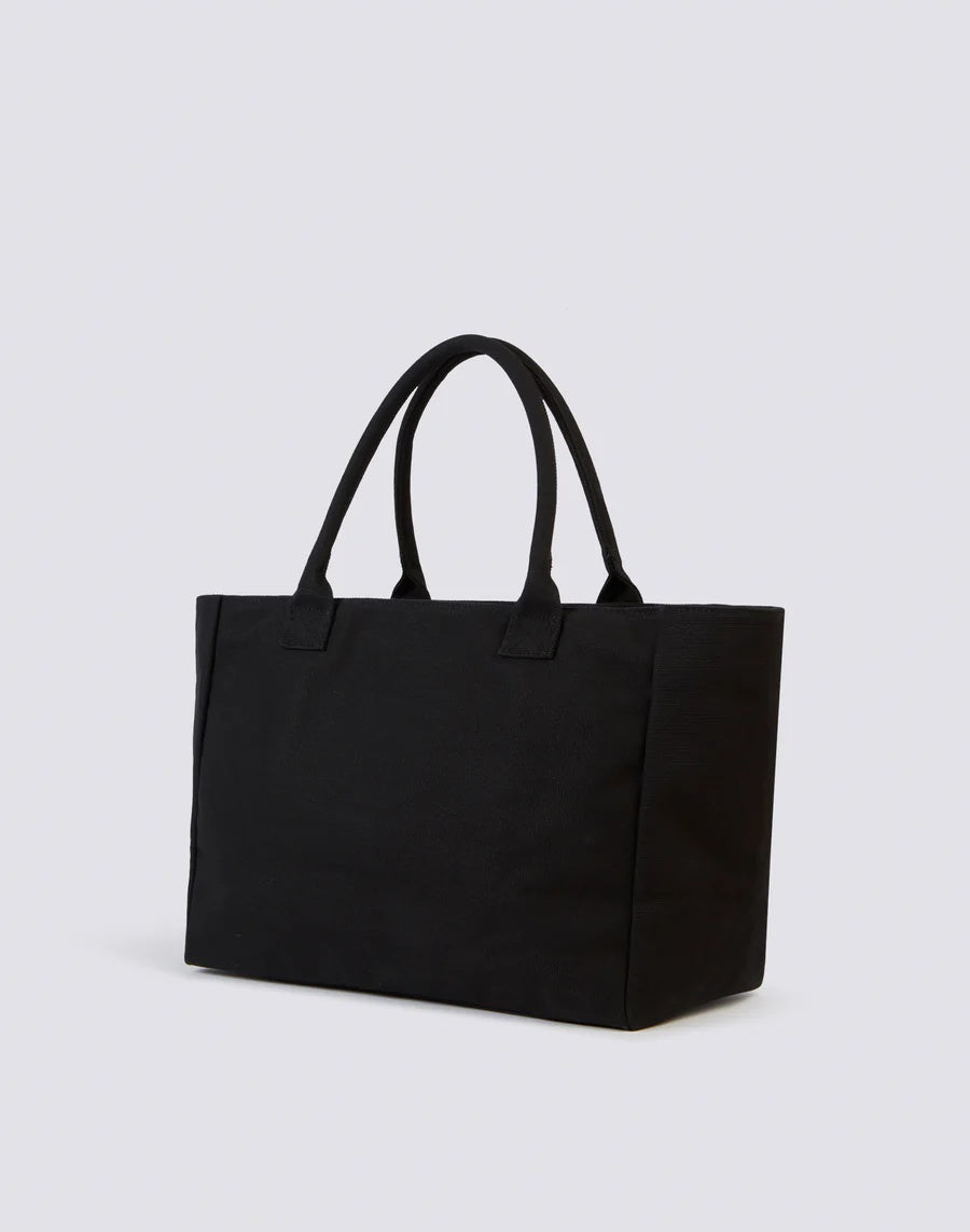 Shopper in cotone canvas stone washed nero AW832ABCV500 00400 SUNDEK 