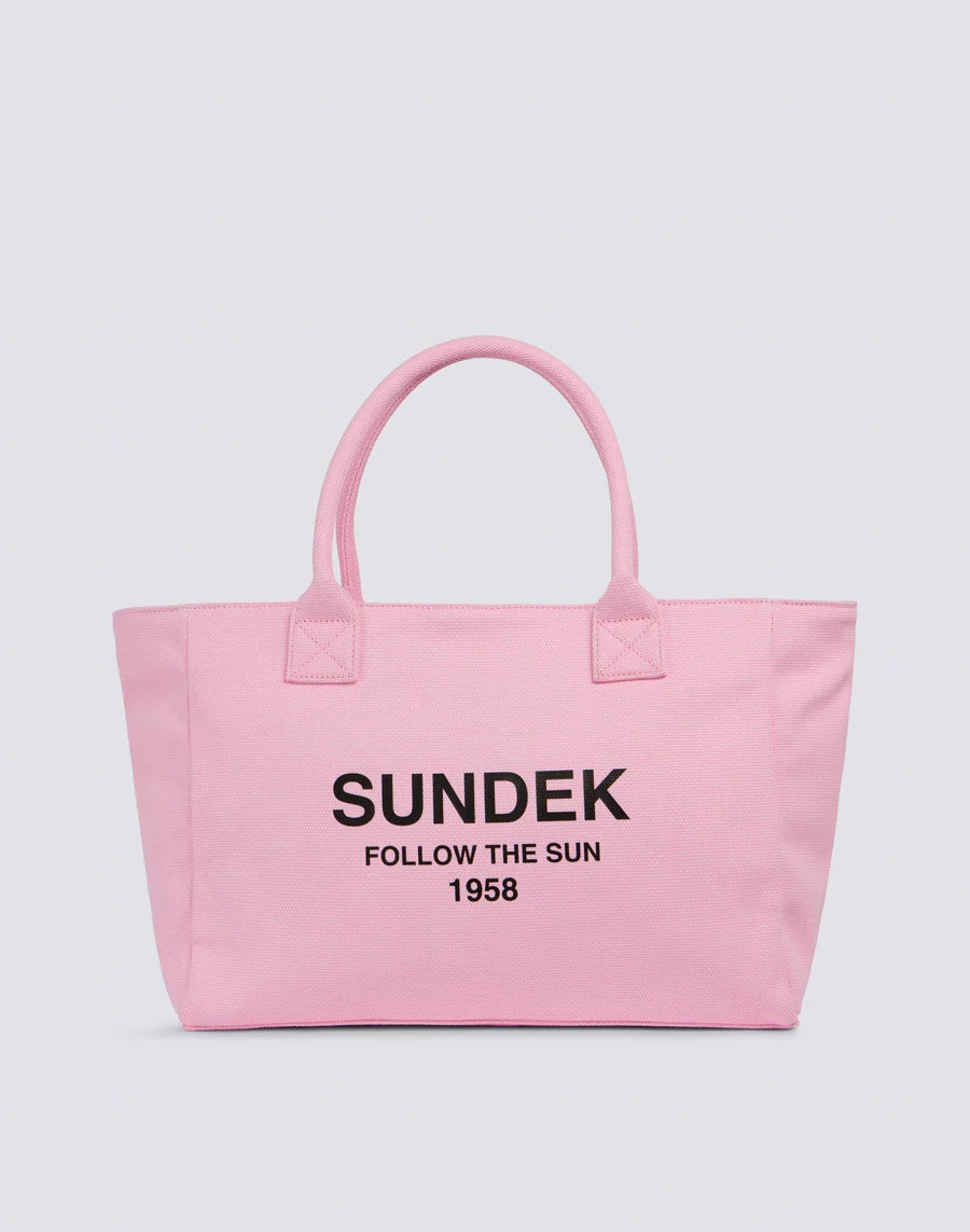 Shopper in cotone canvas stone washed bianco AW832ABCV500 80700 SUNDEK 