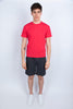 T-shirt girocollo con logo rossa