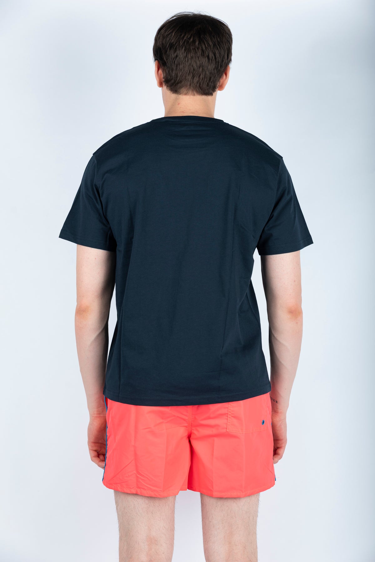 T-shirt con logo stampato blu M301TEJR900 00700 SUNDEK 