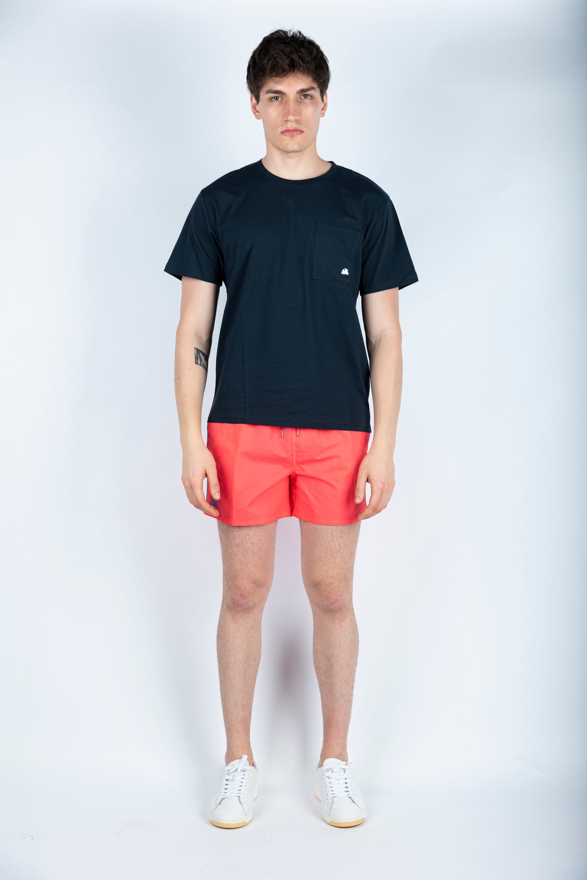 T-shirt con logo stampato blu M301TEJR900 00700 SUNDEK 