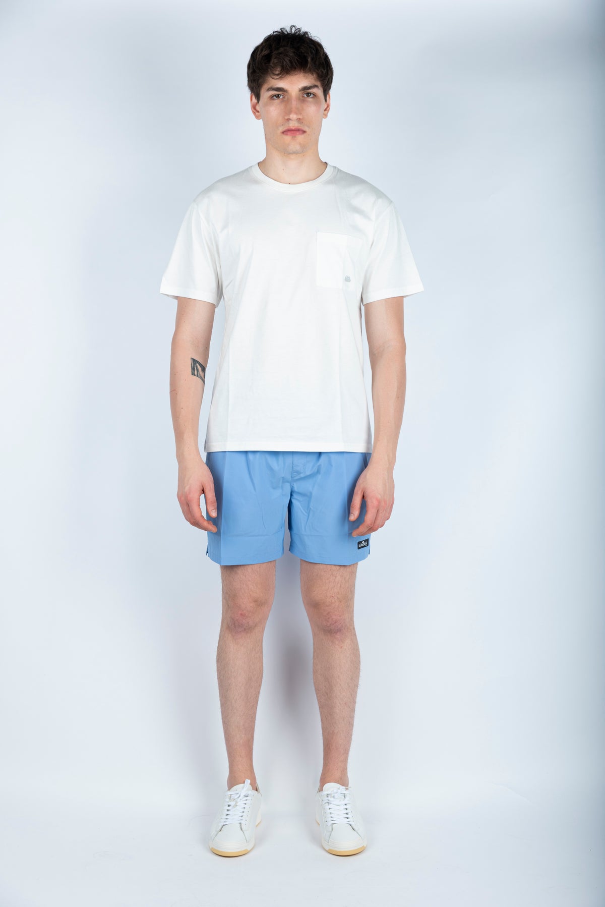 T-shirt con logo stampato bianco M301TEJR900 03900 SUNDEK 