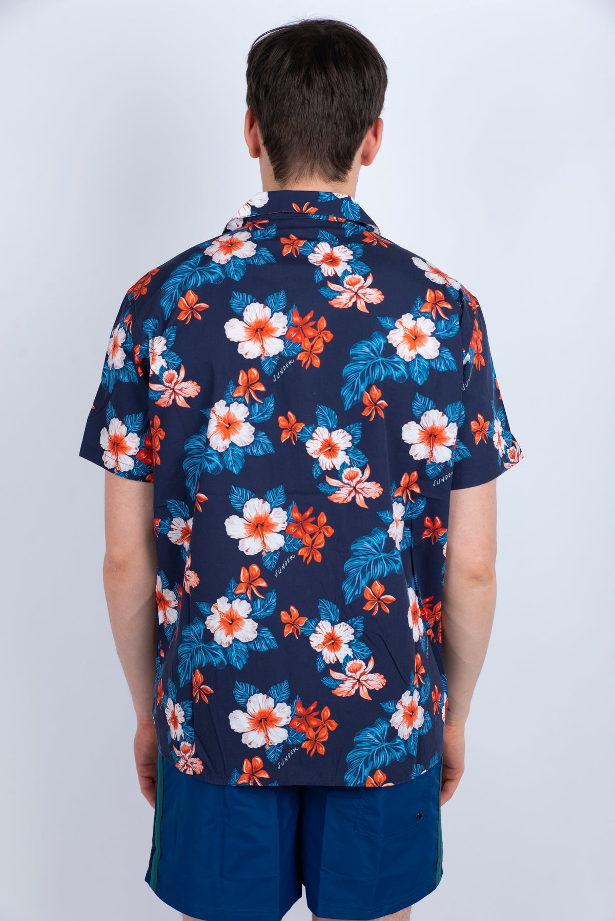 Camicia modello Bowling con stampa navy M817SHPI800 0078B SUNDEK 