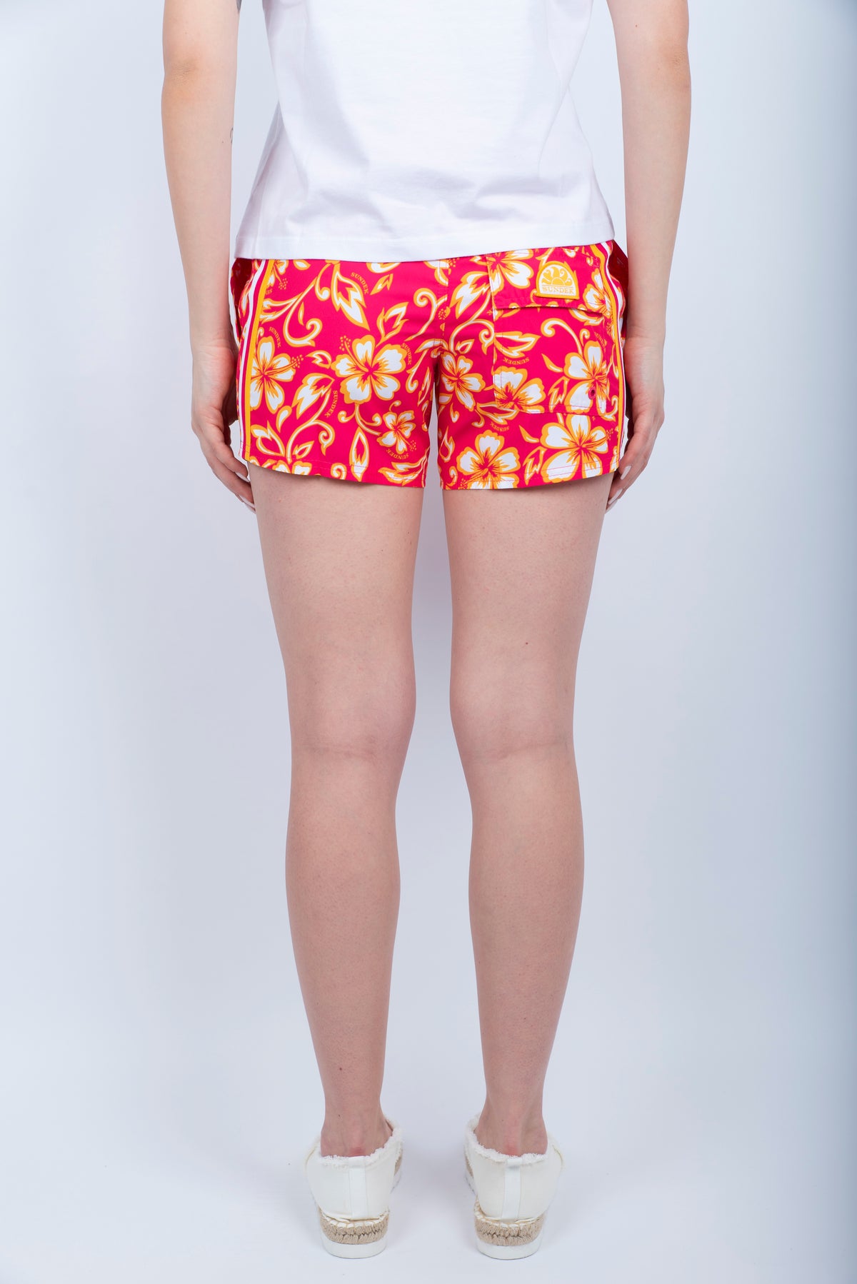 Pantaloncino mare Coast Repreve® con stampa Hibiscus SK23 pitaya W539BDRT323 A7023 SUNDEK 