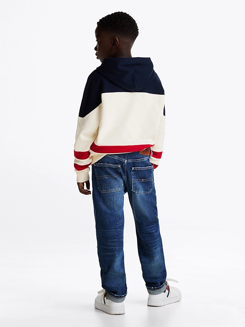 Jeans distressed straight fit stile skater KB0KB09327T 1BK TOMMY HILFIGER 