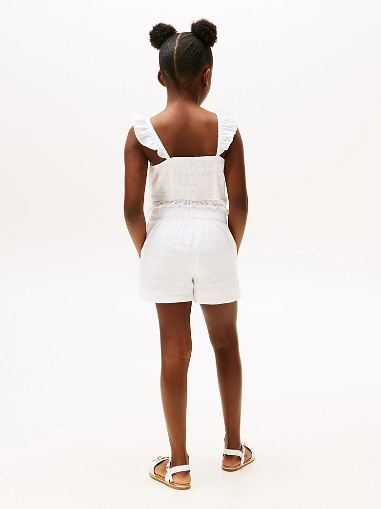 Shorts con finitura tramata KG0KG08443T YBR TOMMY HILFIGER 