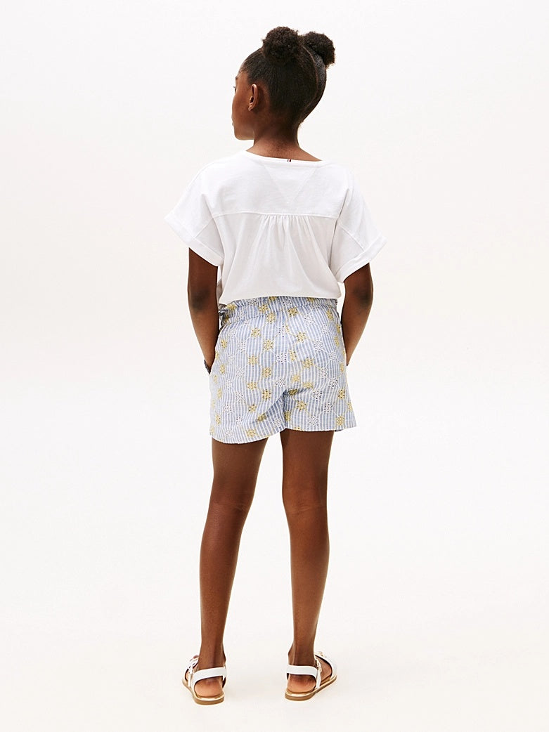 Shorts a righe con dettagli in Sangallo KG0KG08446J C1O TOMMY HILFIGER 