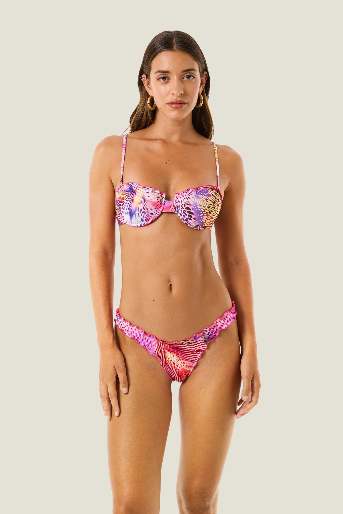 Balconcino e slip sbambolato pink butterfly 126WBWBK5857 200 4GIVENESS 