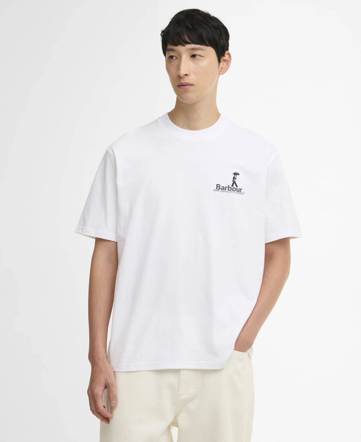 T-shirt oversize con stampa MTS1573 WH11 BARBOUR 
