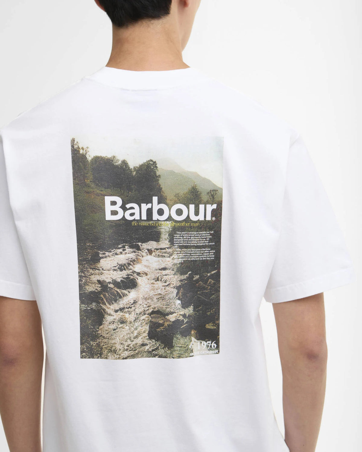T-shirt oversize con stampa 1966 MTS1576 WH11 BARBOUR 
