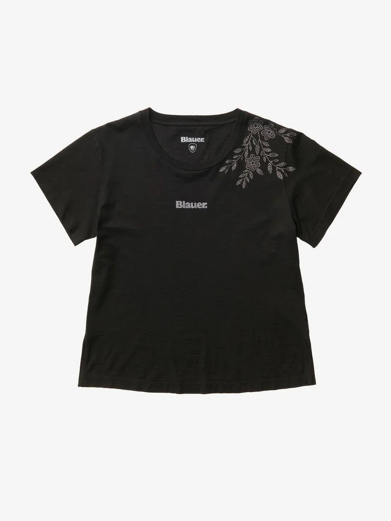 T-shirt fiori Courtney 26SBLDH02414 999 BLAUER 