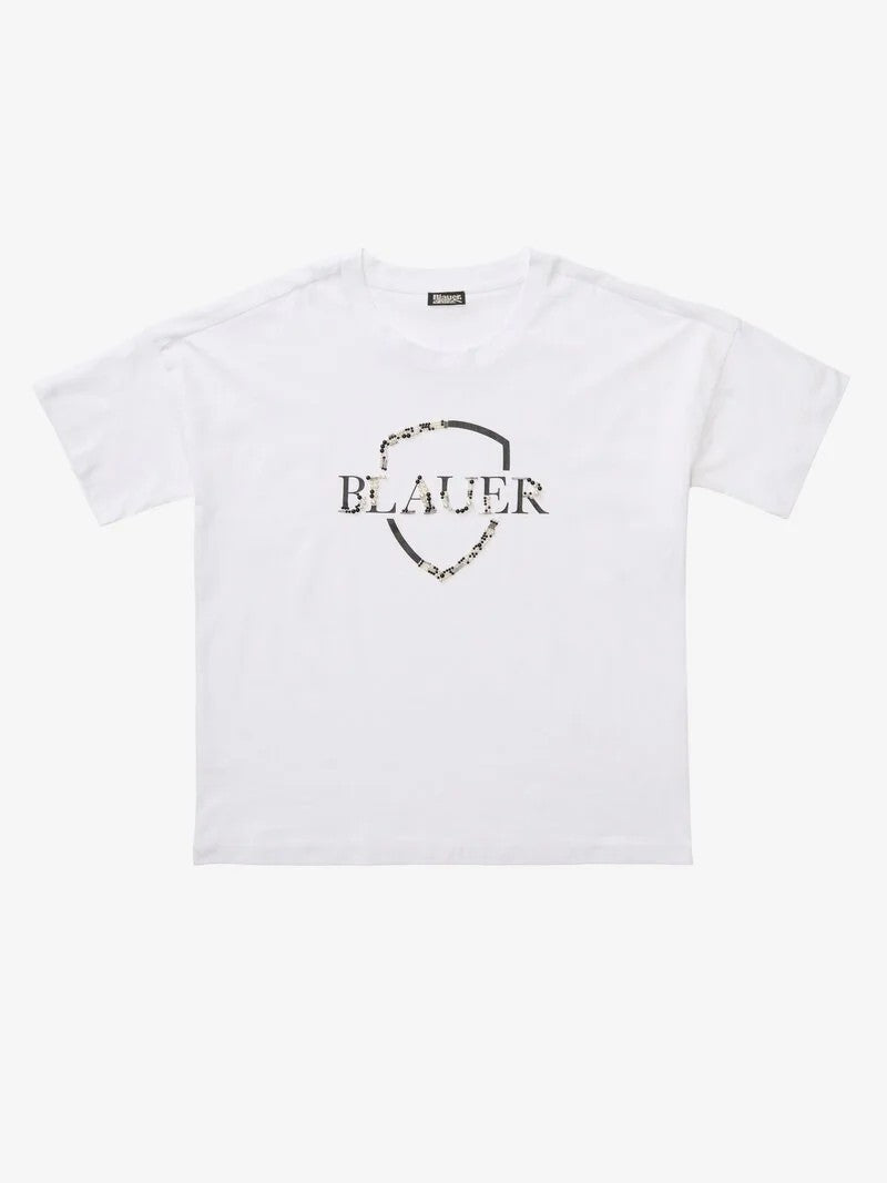 T-shirt perline e strass Millet 26SBLDH02416 100 BLAUER 