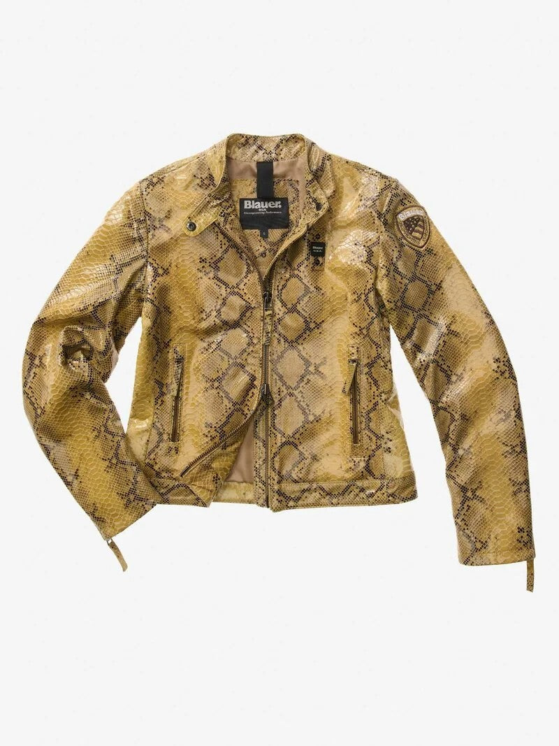 Biker pitonato Elinor 26SBLDL02450 242 BLAUER 