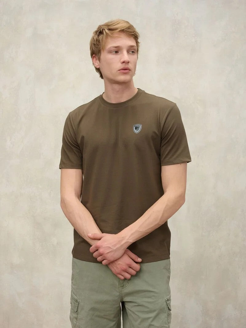 T-shirt scudo cangiante Jan 26SBLUH02065 60H BLAUER 